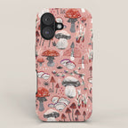 Fungi Farmer Land (Mushroom Land) - RED iPhone Case Gallery Image 1