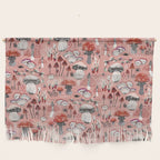 Fungi Farmer Land (Mushroom Land) - RED Wall Hanging Gallery Image 1