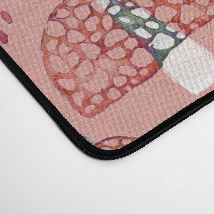 Fungi Farmer Land (Mushroom Land) - RED Desk Mat Gallery Image 4