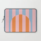 Striped Archway Bold Color Block Pattern in Pink, Orange, and Baby Blue Laptop Sleeve Gallery Image 1