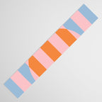 Striped Archway Bold Color Block Pattern in Pink, Orange, and Baby Blue Table Runner Gallery Image 3