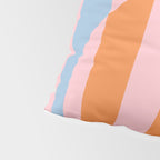 Striped Archway Bold Color Block Pattern in Pink, Orange, and Baby Blue Pillow Sham Gallery Image 4