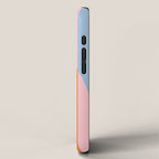 Striped Archway Bold Color Block Pattern in Pink, Orange, and Baby Blue iPhone Case Gallery Image 2