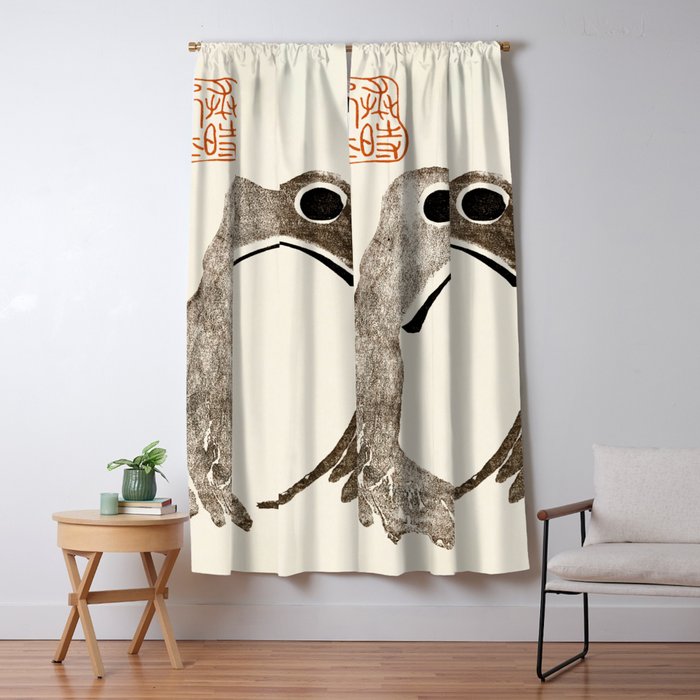 Unimpressed Frog Meika Gafu by Matsumoto Hoji 1814 - Frog Window Curtain Gallery Image 5