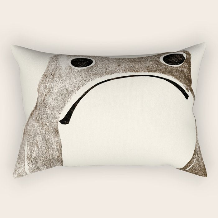 Unimpressed Frog Meika Gafu by Matsumoto Hoji 1814 - Frog Rectangular Pillow Gallery Image 2