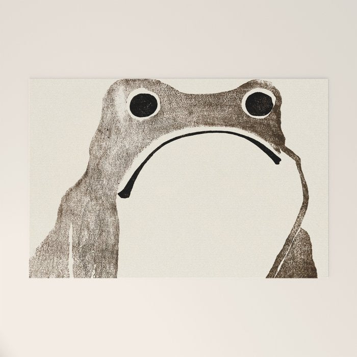 Unimpressed Frog Meika Gafu by Matsumoto Hoji 1814 - Frog Welcome Mat Gallery Image 1