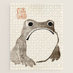 Unimpressed Frog Meika Gafu by Matsumoto Hoji 1814 - Frog Jigsaw Puzzle Gallery Image 1