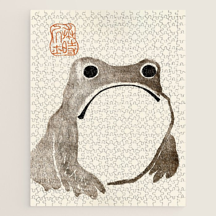 Unimpressed Frog Meika Gafu by Matsumoto Hoji 1814 - Frog Jigsaw Puzzle Gallery Image 1
