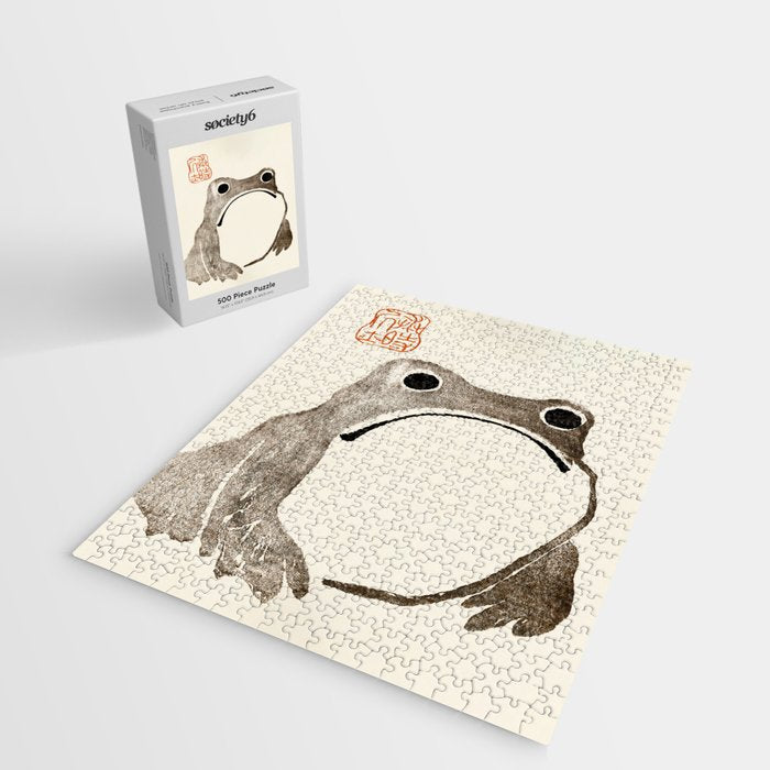 Unimpressed Frog Meika Gafu by Matsumoto Hoji 1814 - Frog Jigsaw Puzzle Gallery Image 2
