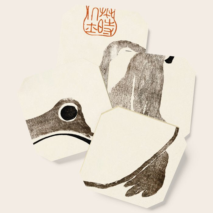 Unimpressed Frog Meika Gafu by Matsumoto Hoji 1814 - Frog Coaster Gallery Image 1