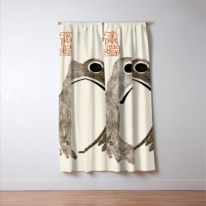 Unimpressed Frog Meika Gafu by Matsumoto Hoji 1814 - Frog Window Curtain Gallery Image 3
