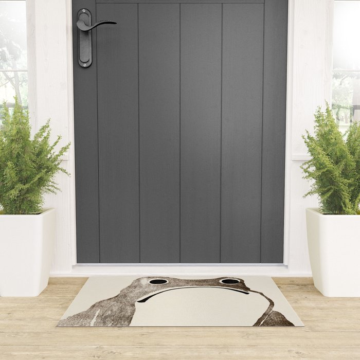 Unimpressed Frog Meika Gafu by Matsumoto Hoji 1814 - Frog Welcome Mat Gallery Image 3