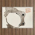 Unimpressed Frog Meika Gafu by Matsumoto Hoji 1814 - Frog Outdoor Rug Gallery Image 1
