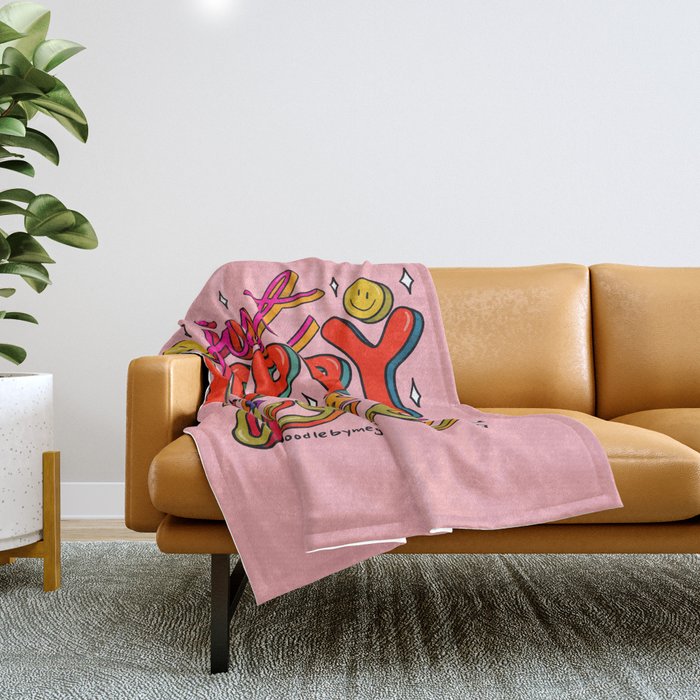 Happy To Be Here Throw Blanket Gallery Image 1