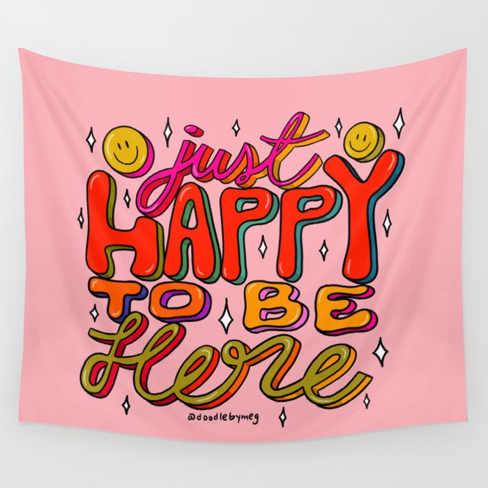 Happy To Be Here Wall Tapestry Gallery Image 4