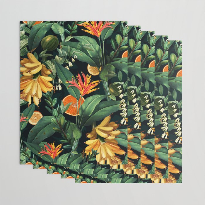 Tropical Orange Garden III Wrapping Paper Gallery Image 3