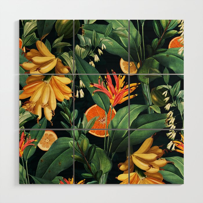 Tropical Orange Garden III Wood Wall Art Gallery Image 1
