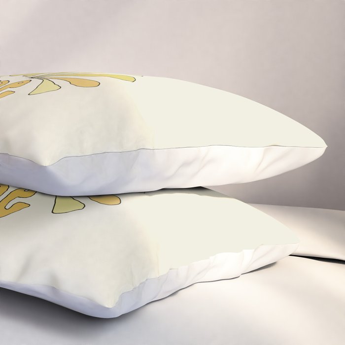 be kind like sunshine // retro surf art by surfy birdy Pillow Sham Gallery Image 3
