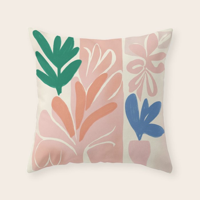 Harmonious plants composition Throw Pillow Gallery Image 6
