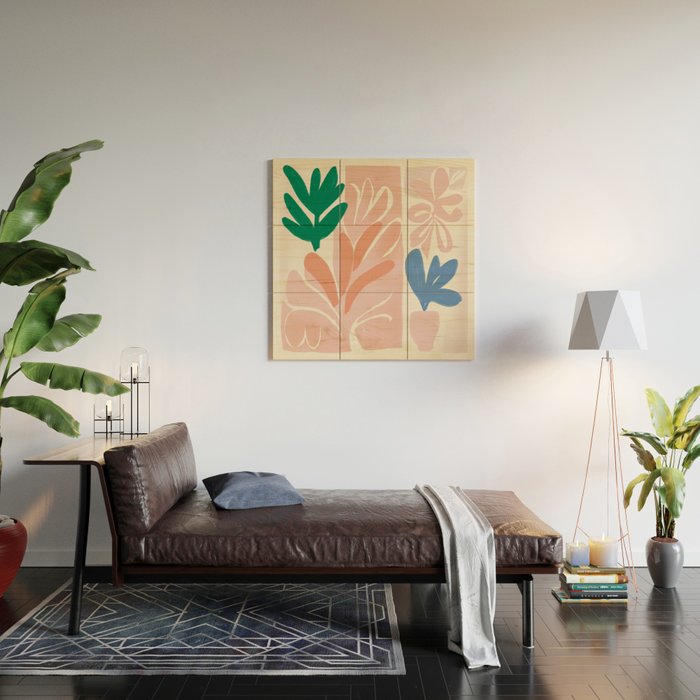 Harmonious plants composition Wood Wall Art Gallery Image 2