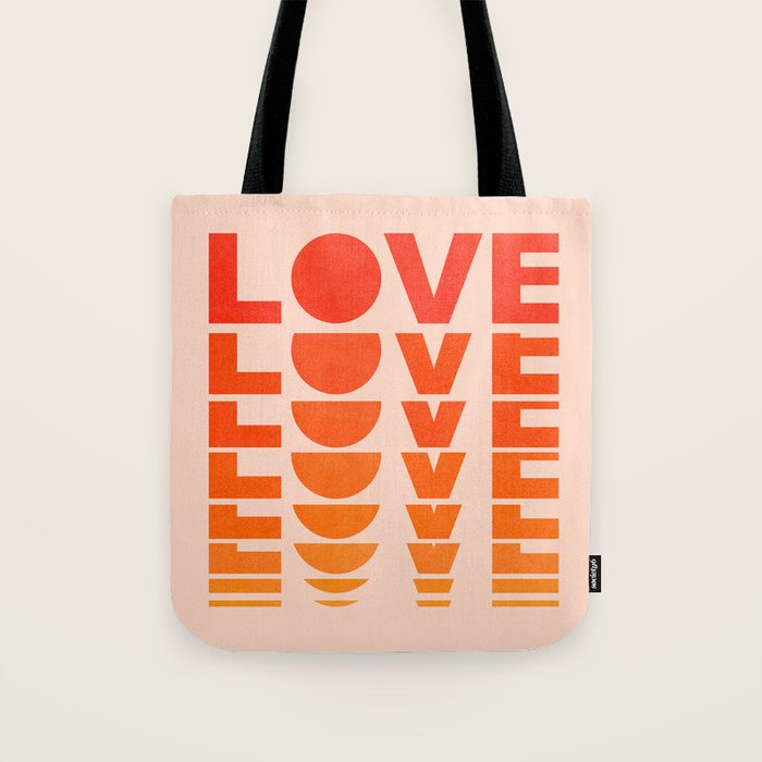 Abstraction_LOVE_SUNSET_Minimalism_001 Tote Bag Gallery Image 1