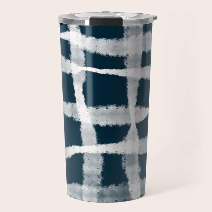 Tie Dye no. 1 in Indigo  Travel Mug Gallery Image 1