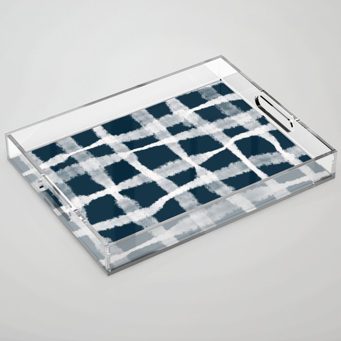 Tie Dye no. 1 in Indigo  Acrylic Tray Gallery Image 1