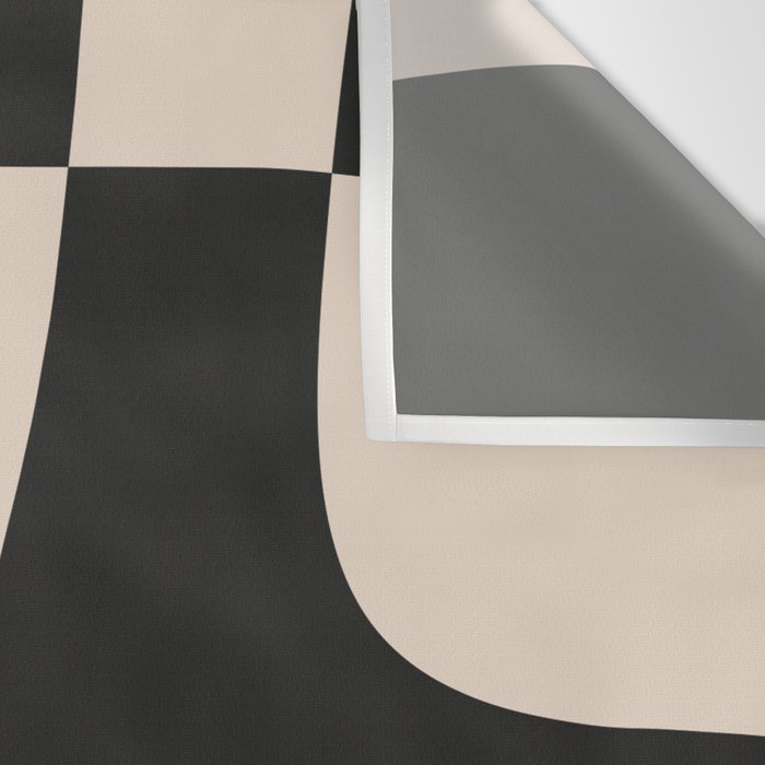 Modern Black And White Abstract Art 1 Wall Tapestry Gallery Image 3