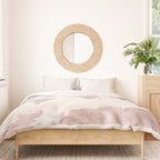 Dusty pink and cream watercolor detailed world map Madelia Duvet Cover Gallery Image 3
