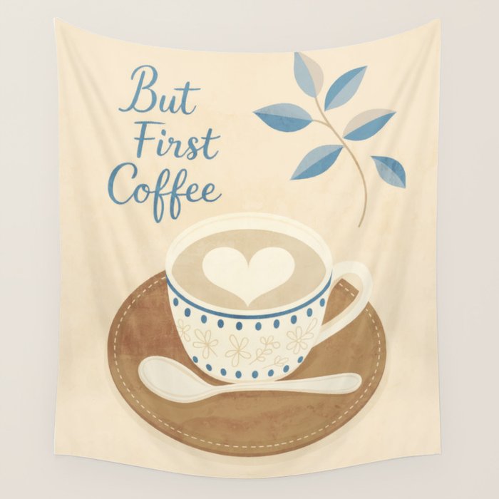 But First Coffee III Wall Tapestry Gallery Image 4