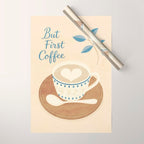 But First Coffee III Wrapping Paper Gallery Image 1
