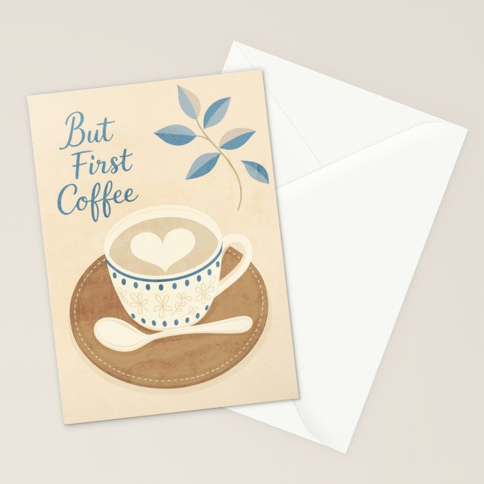 But First Coffee III Stationery Card Gallery Image 2
