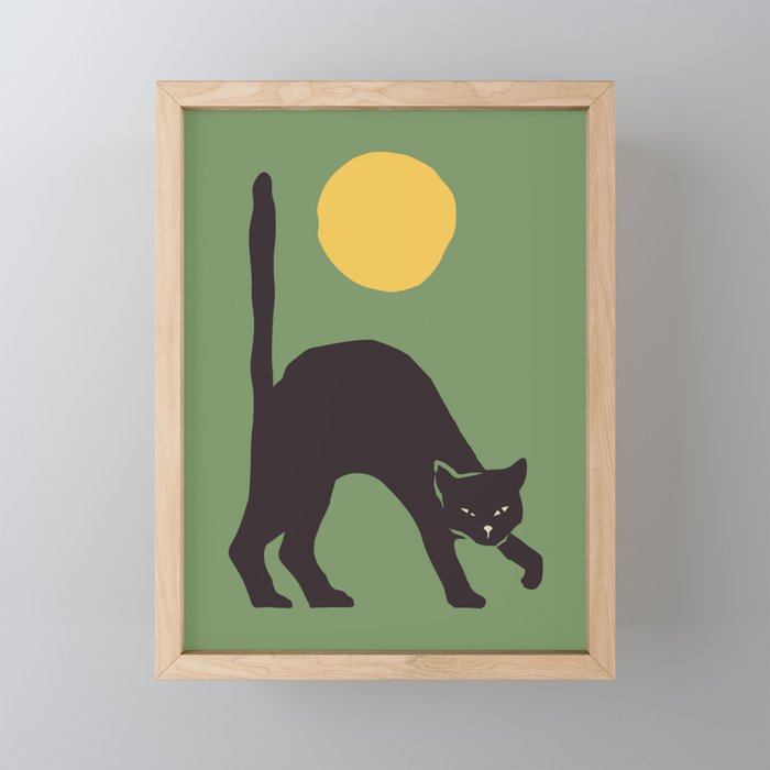 Angry Cat Mini Art Print Gallery Image 1