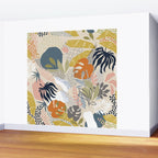 Tropical Foliage Pattern 1 - Retro Boho Wall Mural Gallery Image 2