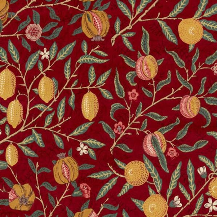 William Morris Vintage Pomegranate Fruit Red Madder Bayleaf Pattern Coffee Mug Gallery Image 2