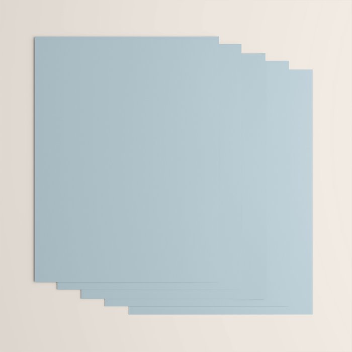 Soft Chalky Pastel Blue Solid Color Wrapping Paper Gallery Image 3