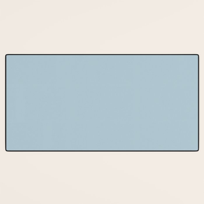 Soft Chalky Pastel Blue Solid Color Desk Mat Gallery Image 3