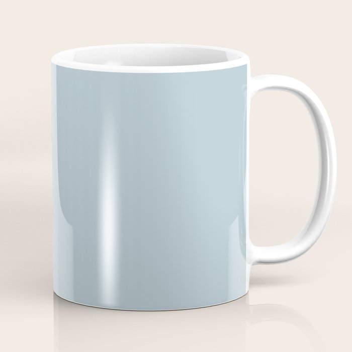 Soft Chalky Pastel Blue Solid Color Coffee Mug Gallery Image 1