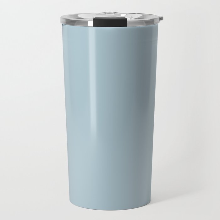 Soft Chalky Pastel Blue Solid Color Travel Mug Gallery Image 1