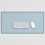 Soft Chalky Pastel Blue Solid Color Desk Mat Gallery Image 1