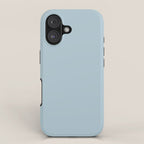Soft Chalky Pastel Blue Solid Color iPhone Case Gallery Image 1