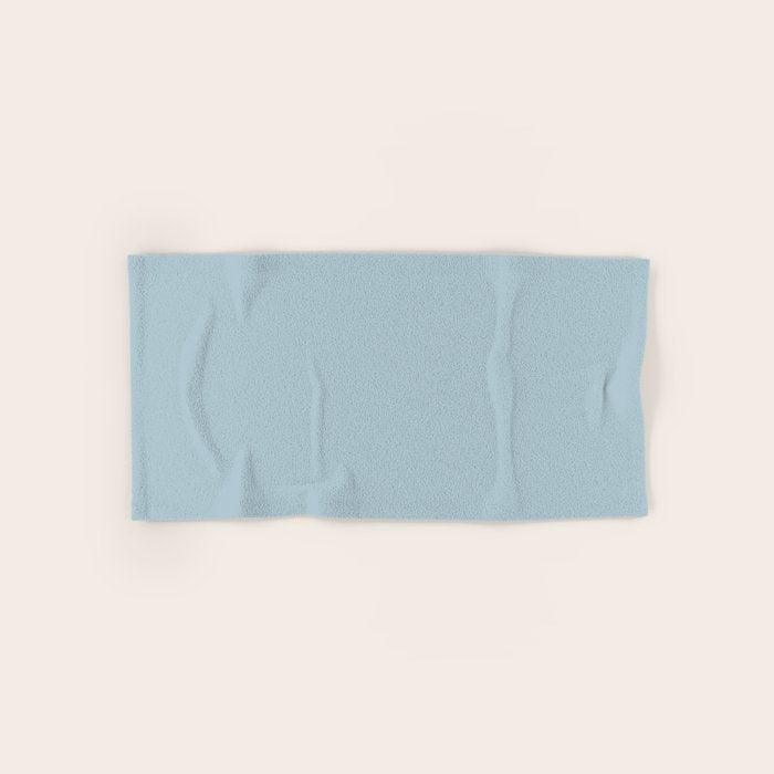 Soft Chalky Pastel Blue Solid Color Bath Towel Gallery Image 1