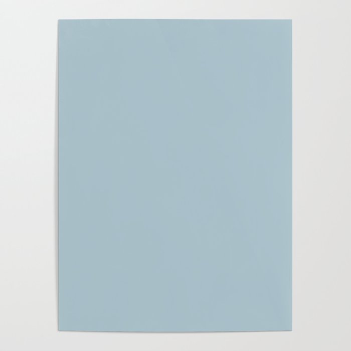 Soft Chalky Pastel Blue Solid Color Poster Gallery Image 4