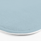 Soft Chalky Pastel Blue Solid Color Bath Mat Gallery Image 3