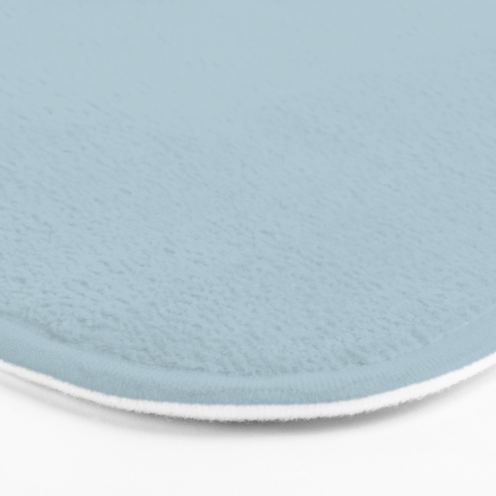 Soft Chalky Pastel Blue Solid Color Bath Mat Gallery Image 3