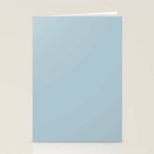 Soft Chalky Pastel Blue Solid Color Stationery Card Gallery Image 2