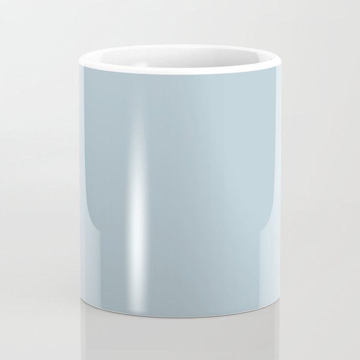 Soft Chalky Pastel Blue Solid Color Coffee Mug Gallery Image 4
