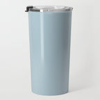 Soft Chalky Pastel Blue Solid Color Travel Mug Gallery Image 3