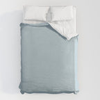 Soft Chalky Pastel Blue Solid Color Duvet Cover Gallery Image 6