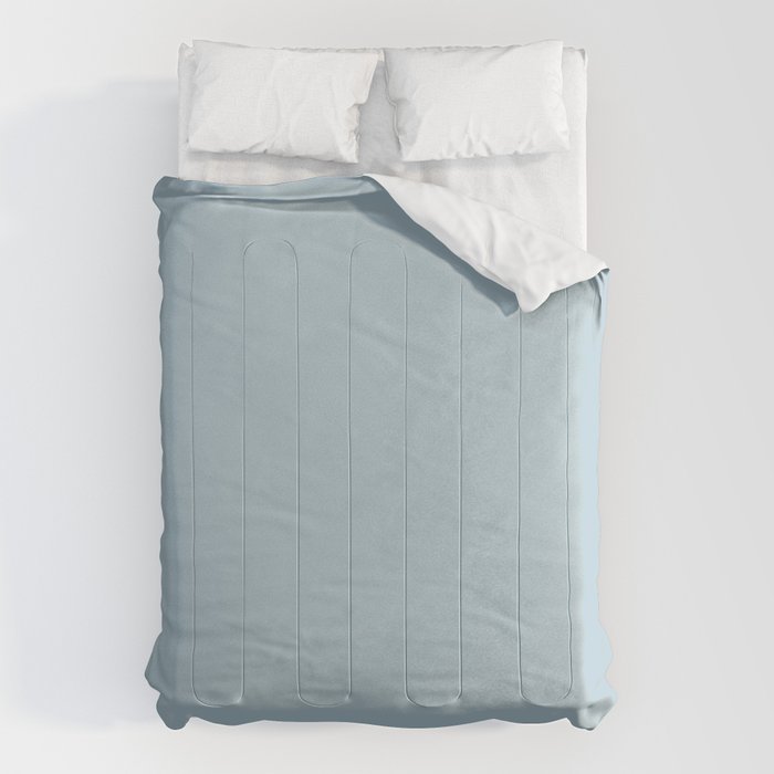 Soft Chalky Pastel Blue Solid Color Comforter Gallery Image 6